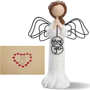 Thank You Angel Gifts for Women, Teachers, Coworkers -  for Employee Appreciation, Thanksgiving, and Gratitude - Hand-Painted Sculpted Figure for Friends and Colleagues