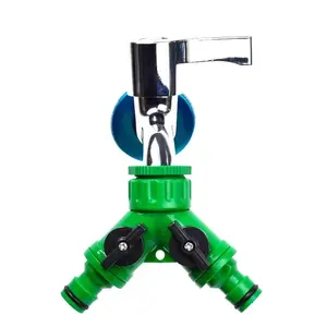 Garden Plastic 4/6 Inner Thread Nipple Splitter, One-To-Two External Thread Faucet Water Splitter Connector, Durable & Efficient Design