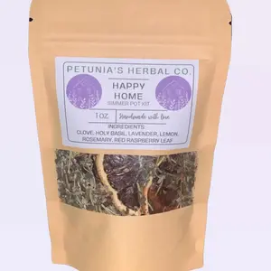 Happy Home Simmer Pot Mix | Herbal Simmer Pot Kit | Organic Stovetop Potpourri | Christmas Gift, Gift Ideas | Non-Toxic Aroma | Room Freshener pots simmer pot Fragrance