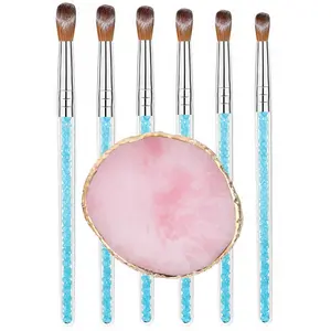 ✨ 7-Piece Professional Nail Art Brush Set | Includes 1 Resin Palette & 6 Brushes | Ideal for Acrylic Nail Art Creation | Suitable for Home, Salon, Nail Artists & Beginners | Nail Art Tools