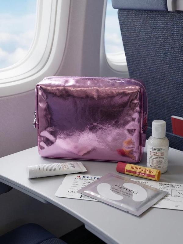 Karsan Co. Heat-Resistant & Stylish Insulated Makeup & Cosmetic Bag Bundle - 1 Medium & 1 Small Bag for Travel & Storage