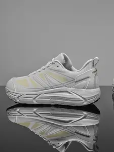 Men's Wide Breathable Walking Shoes, Flat Foot Support, Comfortable Arch Design, Elastic Technology for Heel Pain Relief, Sporty Style