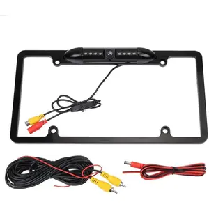 License Plate Frame Backup Camera, Rear View Camera with 8 LED, 170? Viewing Angle Night Vision  Camera, Backup Camera  Universal for ,SUV,
