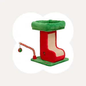 Happy & Polly Christmas Boot Cat Scratching Post