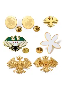 1Piece Syria Eagle New Flag Brooches For Women Girls Men Ethnic Syrian Jewelry Stainless Steel Brooch