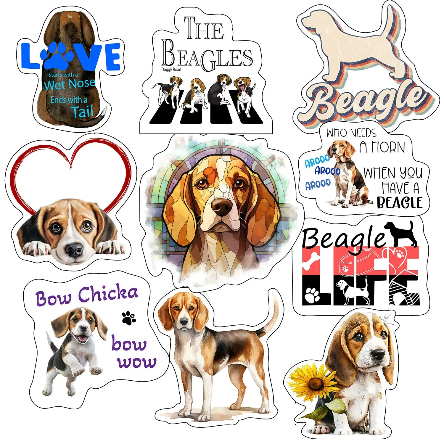 Waterproof Beagle Stickers for Home Decor