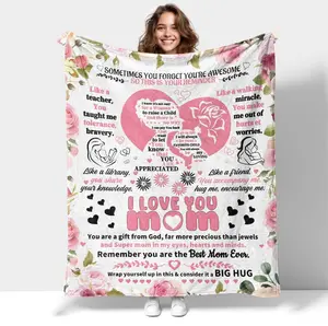 Mother's Day GiftMom Blanket Blanket Gifts for Mom from Daughter Son Letter Warm 30x40 50x60 60x80 ethika boxers hellokittyblankets