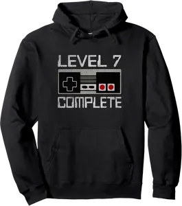 Level 7 Complete 7 Year 7th Wedding Anniversary For Him Her Pullover Hoodie - 31B0BGQXM7CZ