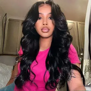 【Limited Stock】Sunber Affordable Body Wave 13x4 Lace Frontal Wigs Human Hair Pre Cut Pre Bleached Pre Plucked Lace Frontal Wigs With Drawstring 180% Density Fit All Head Sizes Beginner Frienly TikTokShopSpringGlowUp