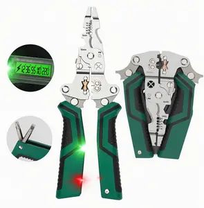 16-in-1 Design Compact Multi-Function Wire Strippers - Foldable Electrical Pliers with Digital Voltage Tester, Wire Cutter, Crimper, Screwdriver for Electricians, Auto Mechanics (Diy Projects, Automotive Wiring)