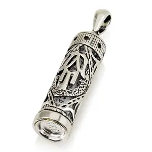 Mezuzah w/Hamsah Silver Necklace