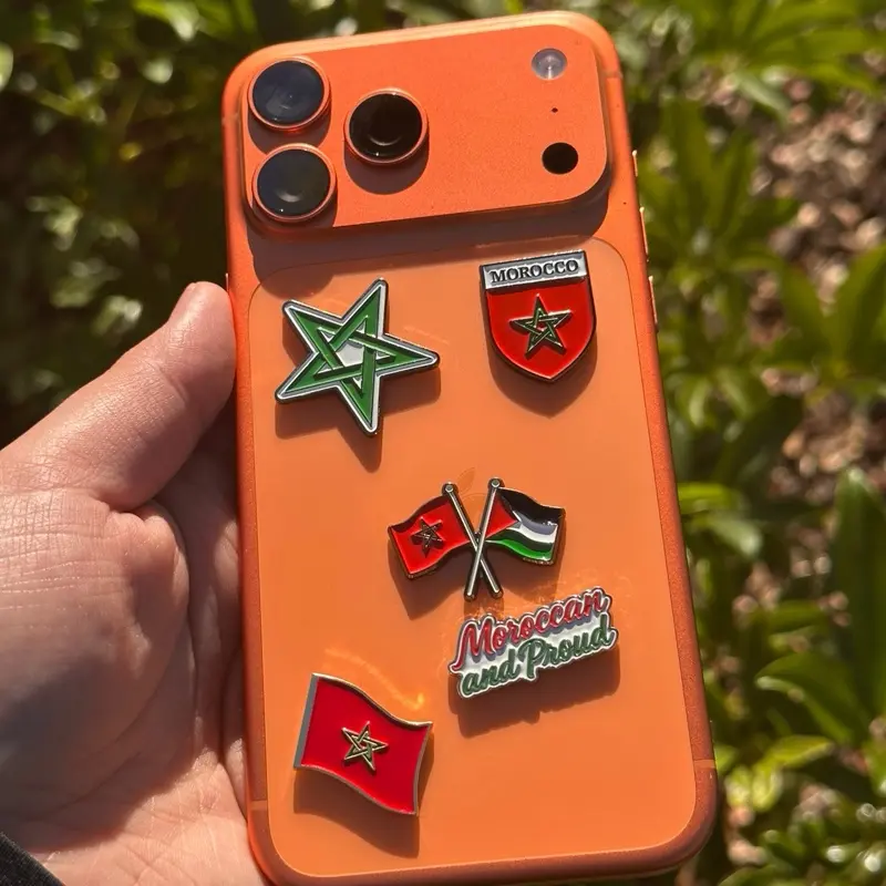 Morocco Phone Sticker Aesthetic Moroccan Flag Sticker Cute Vinyl for Phone Tablet Laptop Decorative Accessory