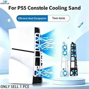 For PS5 Cooling Stand Plug and Play, U3.0 Interface, Silent Fan, Efficient Heat Dissipation, Memory Function, Expansion Port