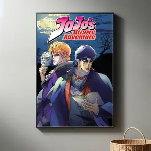 Anime JOJO Poster Canvas Art Print for Kids Bedroom Decor Anime Merchandise Demon Slayer Theme Birthday Gift for Teenage Fans