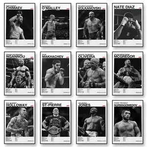 Boxing and MMA Star Canvas Wall Art Poster Mixed Martial Arts Decorative Painting Home Décor Gift for Boxing Enthusiasts