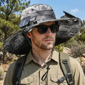 Tired of Sweating Outdoors?  This Solar Fan Hat with 2 Fans Cools You Down! UPF 50+, Waterproof  Fishing/Hiking Must-Have! -SummerEssentials