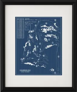 Chambers Bay Golf Course Blueprint (Print)