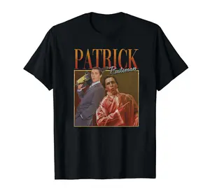 VintageTee Psycho Patrick Bateman Horror T-Shirts, American Movie Psycho Retro Horror Homage T-shirt, Patrick Bateman Vintage Homage T-shirt, Halloween Gifts For Him, Her, Friends, Horror Film Fans