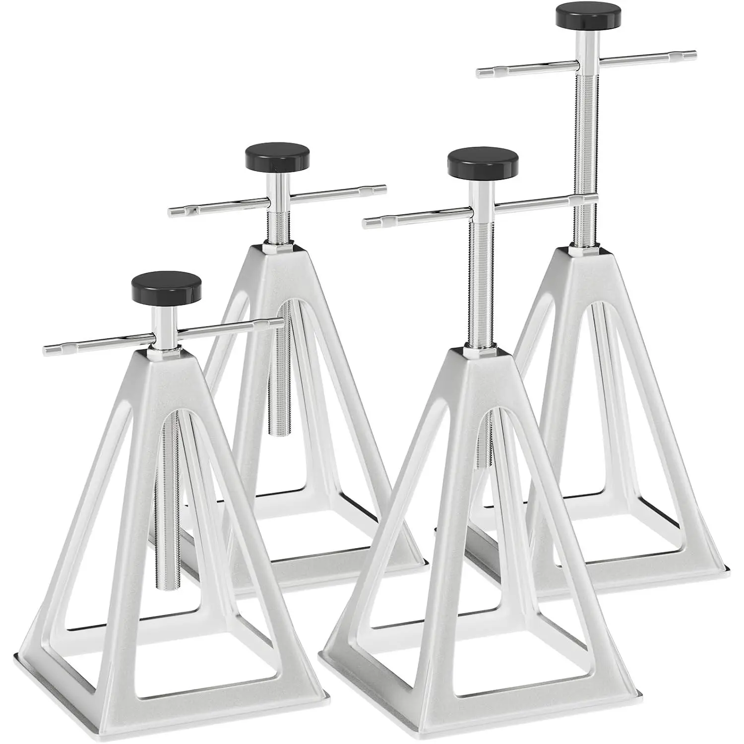 RV Stack Jacks, Aluminum Stabilizer Jacks for RV Trailer Camper, Single Support Up to 6000 Lbs, Adjustable from 11" to 17"