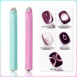 3 in 1 Nail Magnet Tool, Upgraded Nail Magnet Pens, Multi-Function Magnet Stick 3D Magnetic Cat Eye Gel Polish Nail Art, for Salon, Studio or Home
