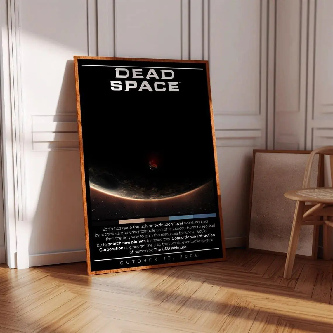 Dead Space 2008 Poster Print - Isaac Clarke Survival Horror Gaming Decor - Unframed High-Definition Sci-Fi Gothic Wall Art - USG Ishimura Art Gift