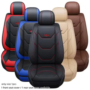 Leather Car Seat Covers, Comfortable and Durable Auto Interior Accessories, Easy Installation, Perfect Fit for Most Vehicles, Leather Seats Cover
