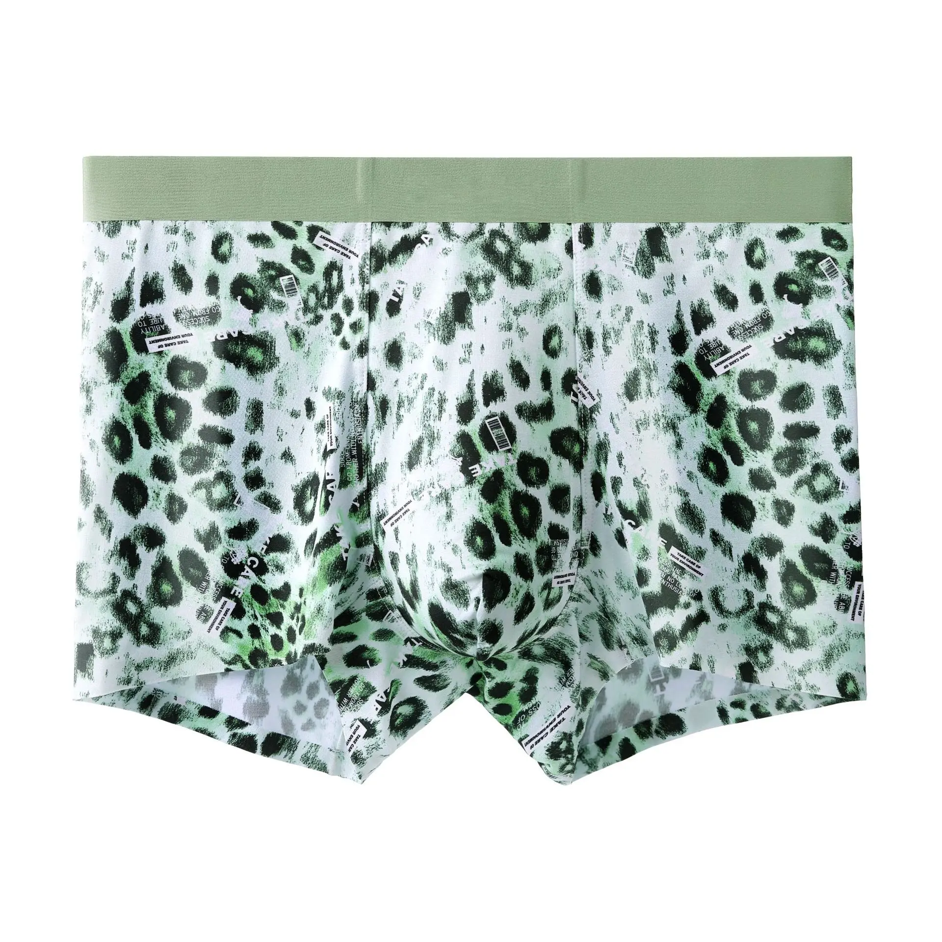 Men's Modal Sexy Leopard Print Boxer Briefs, Antibacterial Seamless Sweat‑Absorbent Breathable Summer Underwear