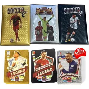 Soccer Trading Cards 2026-2027 | 33 Collectible Football Cards - 3 Packs for Fans & Players Black, Gold & Silver Soccer Mystery Cards Packs Random Cards in Each Set - Collect Them All