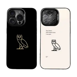 Drake OvO OWL Phone Cases For iPhone 17 Promax Pro Air 16 Plus 15 14 13 12 Anti Fall Black Matte Hard Bumper Shockproof Protective Cover Protection Smartphone Cellphone Casing