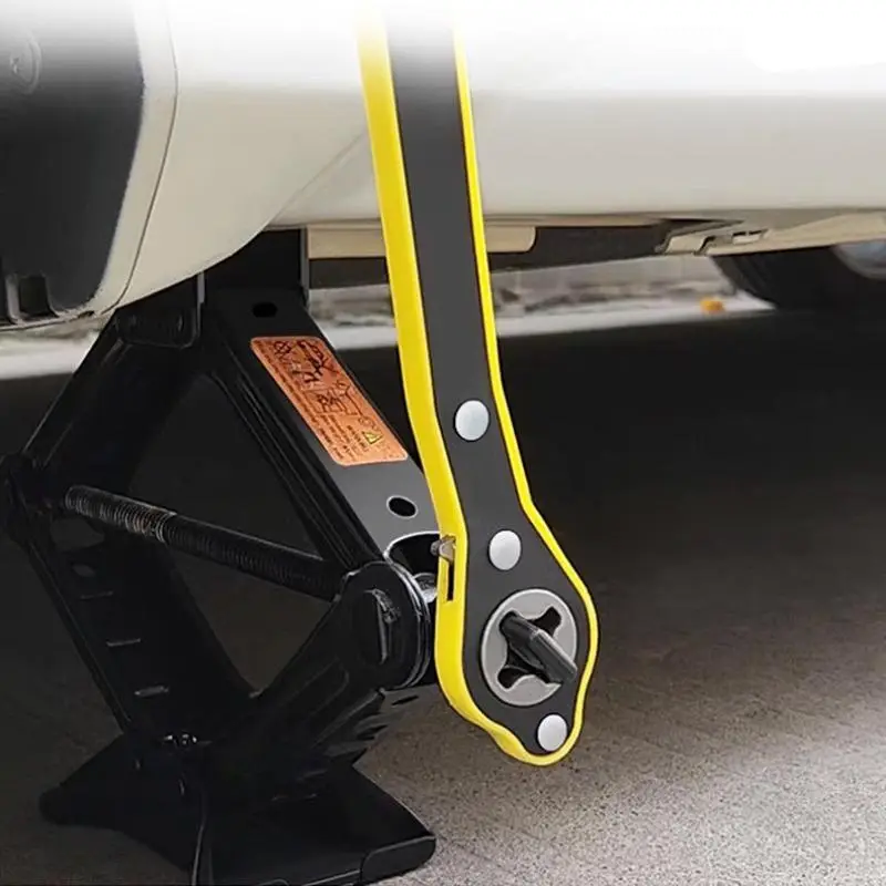 Multi-functional Car Jack Wrench, Universal Hexagonal Labor-saving Handheld Wrench, Manual Car Repair Tool, Heavy Duty, Ratchet, Hardware