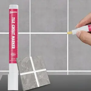 Tile Grout Marker Pen, Waterproof & Anti-stain Grout Repair Pen, Quick Drying Repair Tools for Home & Office, Professional Tile Refill Pen