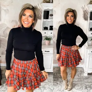 Feeling the Thrill Ruffled Hem Skirt