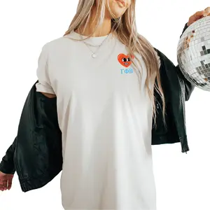 Gamma Phi Beta Vintage Heart T-shirt - Front & Back Design