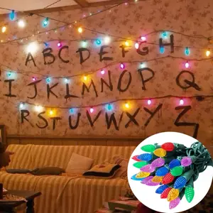 20/50/100 LED Christmas Solar Strawberry Lights - Multicolor, 8 Modes, IPX4 for Outdoor Christmas and Holiday Decorations, Festive Atmosphere, Colorful String Lights for Outdoor Use, Christmas Tree Decor, party led lights, Stranger Things light string