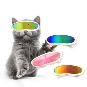 Cool Cat Dog Goggles Sunglasses Funny Cute Cat Small Dog Sunglasses for Kitten Photography Props Cosplay Costume Pet Accessories