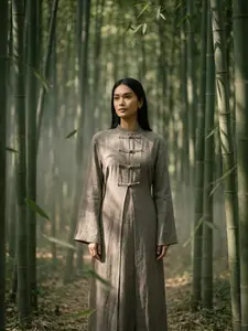 Chinese Abaya Cardfigan with Inner Slip 2 Pieces Set