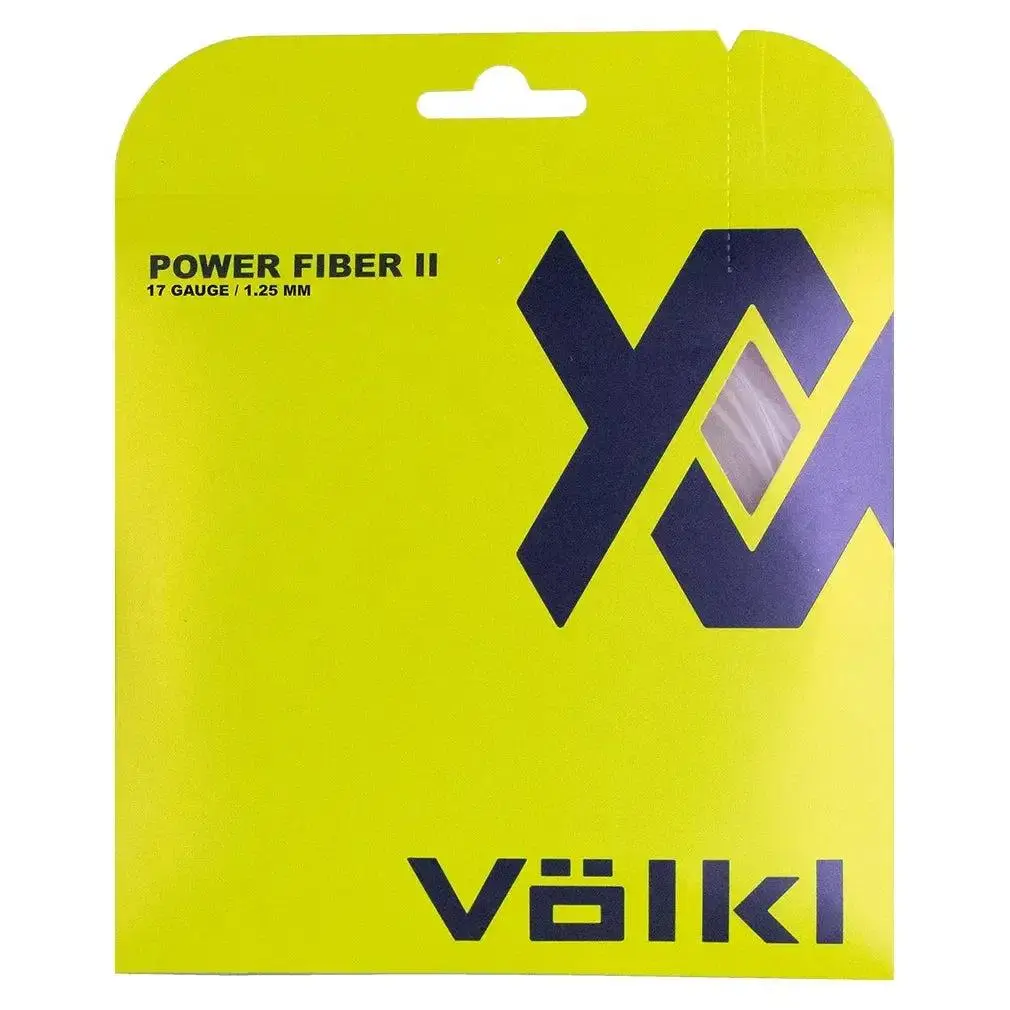 Power-Fiber II Multi-Filament Tennis Strings, 17g, 1.25 mm Thickness, High-Pressure Resin, 30% Less Bonding-Resin Design, Polyamide, Nylon 6.6 Coating, 30% More Actual Fibers, 40 ft, Easier Stringing for Tennis Play