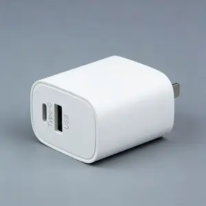 Portable 20W USB-C Charger, Travel Charger Block, Universal Dual-Port 20W Adapter, Phone Accessories, Compatible with iPhone Samsung, Android Smartphone, Tablet