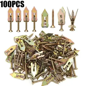 100PCS Self-Drilling Drywall Anchor Bolt Set, No Drilling Required, Easy Home Office Installation, Includes 50 Anchors + 50 Screws