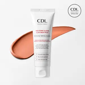 [Candorlov] Red Pore Clean Clay Mud Pack (2.7 Fl. oz/80ml) | Deep Pore Cleansing, Oil Control, Radiant Skin & Hydration Boost Mask Skincare