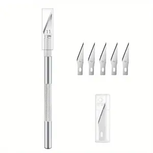 sets Non-Slip Metal Kit Cutter Engraving Craft knives+5pcs Blades Mobile Phone PCB DIY Repair Hand Tools Cutting Supplies