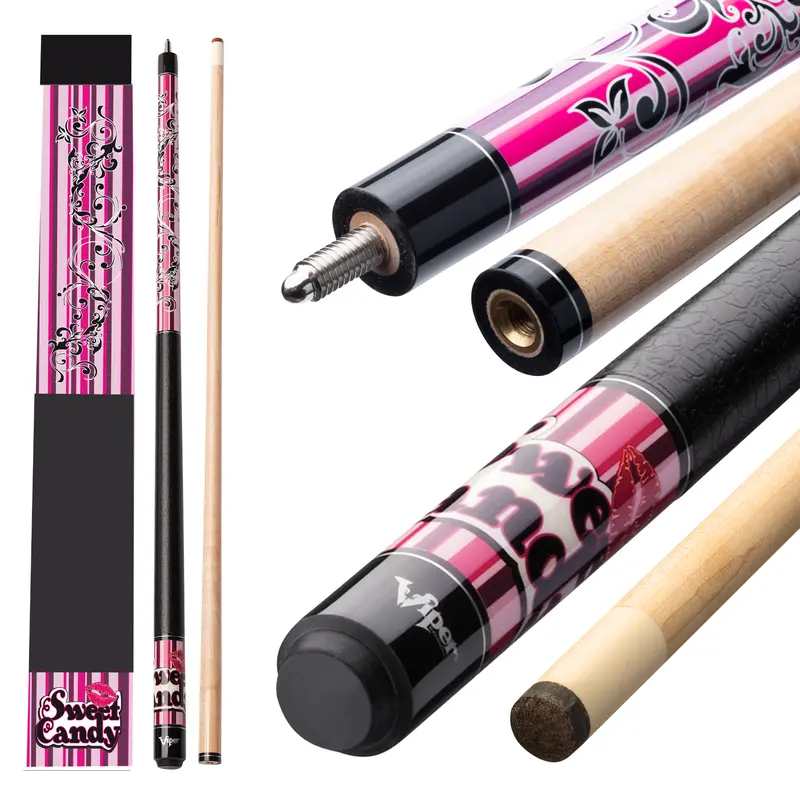 Professional Billiard Cue Sticks for Pool Play - Art-Full Graphics, Durable Maple Wood Shaft, Pro Taper, Stainless Steel Joints (Steel Joint Feedback), Weight Adjustable System, Layered Leather Tip, Bold Look