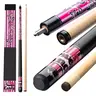 Professional Billiard Cue Sticks for Pool Play - Art-Full Graphics, Durable Maple Wood Shaft, Pro Taper, Stainless Steel Joints (Steel Joint Feedback), Weight Adjustable System, Layered Leather Tip, Bold Look