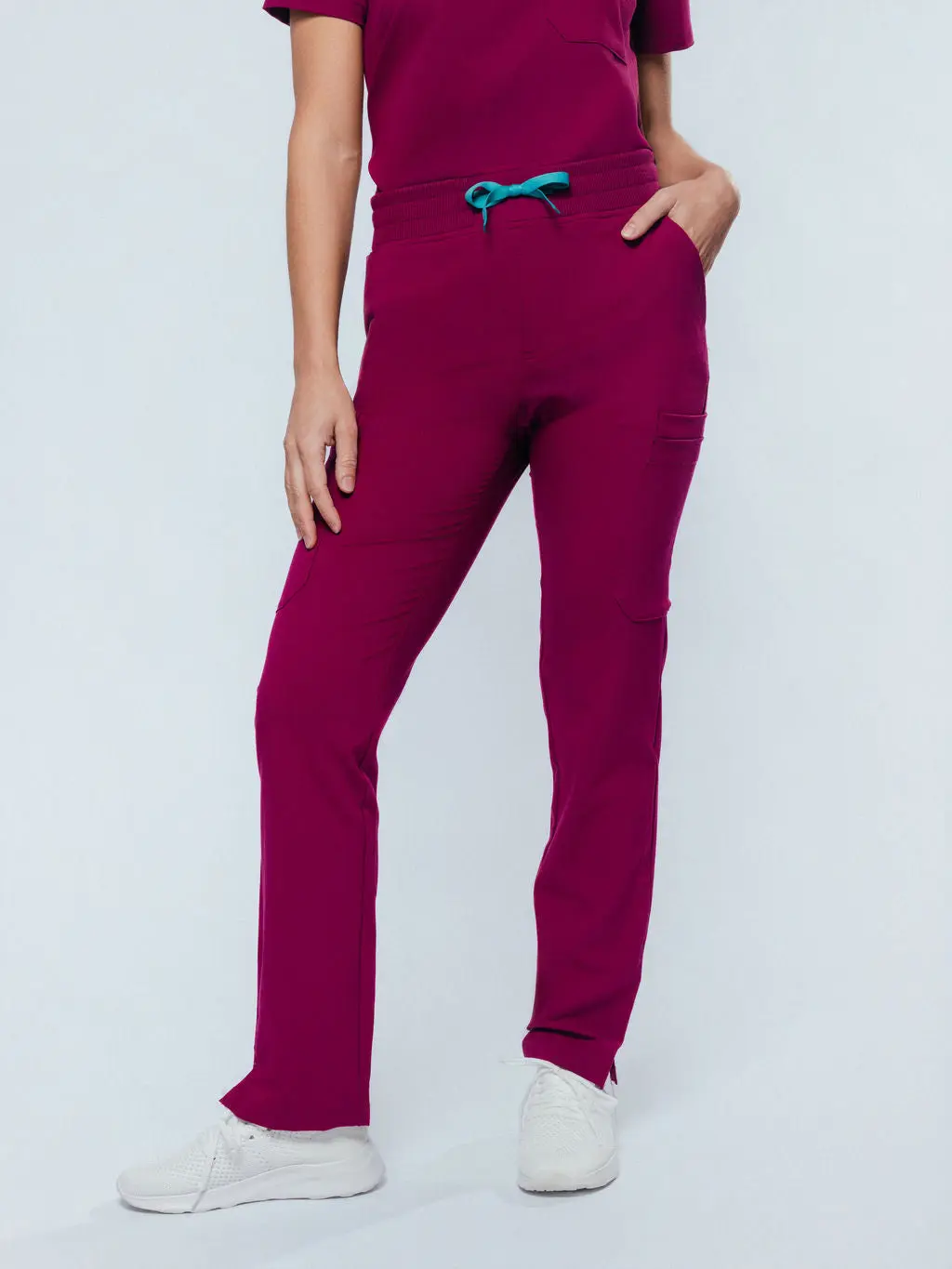 Jasmine Cargo Women's Maroon Scrub Pants Jasmine Cargo Women's Maroon Scrub Pants