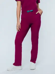 Jasmine Cargo Women's Maroon Scrub Pants