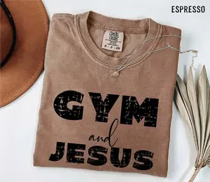 Comfort Colors Gym and Jesus Shirt, Christian Gym Shirt, Woman of God, Jesus T-shirt