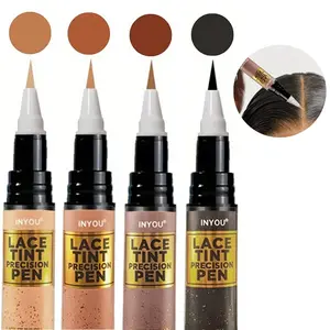 Lace Tint Precision Pen Wig Lace Tint with Brush Applicatior, Easy to use, Long Lasting Formula, Blends Natural, Blonde Highlight Mixed