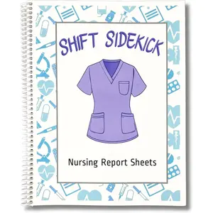 Nurse Report Sheet Notebook - Full-Page Edition 8.5"x11" with 80  Report Sheets - Ideal for  and  Communication Materials