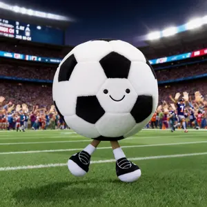 Cute Smiling Football Plush Toy with Feet | Soft Stuffed Soccer Doll | World Cup & Euro Fan Merch | Perfect Gift for Kids & Sports Enthusiasts
