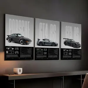 Fashion Modern Car Pattern Canvas Painting Poster for Home Interior Living Room Bedroom Office Graphic Art